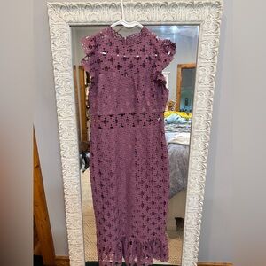 Just Me Mauve Lace Dress